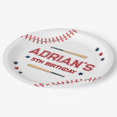 1e verjaardag honkbal papieren bordje (Gekanteld)