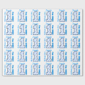 1e verjaardag Jongen Blue hoort een jaar oud B01Z Cadeaupapier (Vlak)