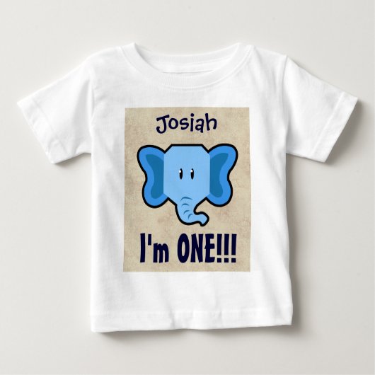 1e Verjaardag Jongen CHEVRON Een Jaar Aangepaste N (Voorkant)