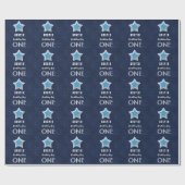 1e verjaardag jongen een jaar oud marine witte ste cadeaupapier (Vlak)