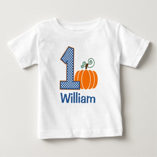1e verjaardag Jongen Herfst Pumpkin gepersonalisee (Voorkant)