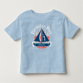 1e verjaardag jongen nautische zeilboot patronen kinder shirts (Voorkant)
