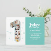 1e verjaardag jongen nummer 1 aangepaste foto coll kaart (Staand voorkant)