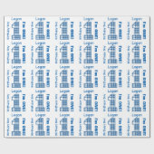 1e Verjaardag Jongen Plaid Één Jaar Oud Douane B3A Cadeaupapier (Vlak)