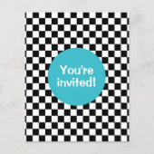 1e Verjaardag Jongen's Racing Car Party Uitnodigin (Achterkant)