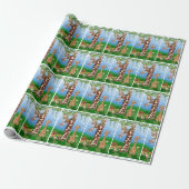 1e verjaardag jungle dieren cadeaupapier (Uitgerold)