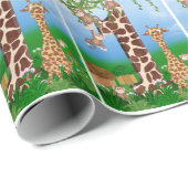1e verjaardag jungle dieren cadeaupapier (Rol Hoek)