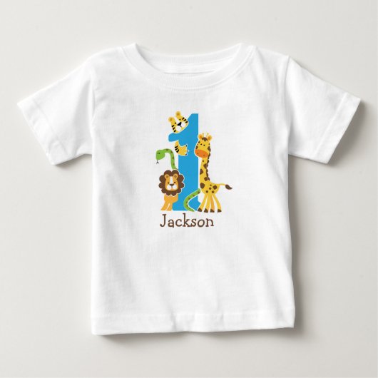 1e Verjaardag Jungle T-shirt (Voorkant)
