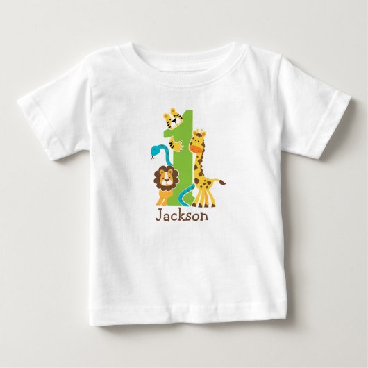 1e Verjaardag Jungle Tshirt (Voorkant)