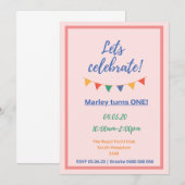 1e verjaardag kaart (Voorkant / Achterkant)