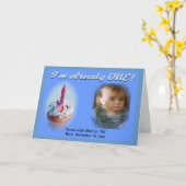 1e verjaardag  kaart (Gele Bloem)