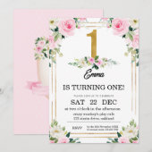 1e verjaardag  kaart (Voorkant / Achterkant)