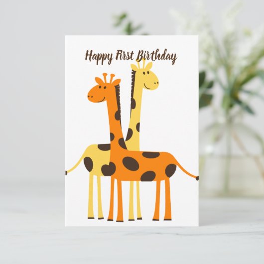 1e verjaardag Kaart (Staand voorkant)