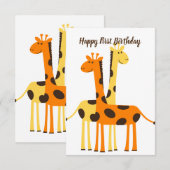 1e verjaardag Kaart (Voorkant / Achterkant)