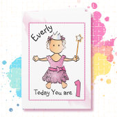 1e verjaardag Kaart van het meisje