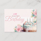 1e Verjaardag Kaart – Vier de Grote met vreugde (Voorkant)