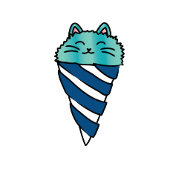 1e Verjaardag Kat Cartoon Schattigee Kitten Kinder Kaart