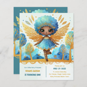 1e verjaardag kleine fee prinses Afrikaanse ONE