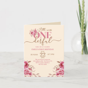 1E VERJAARDAG KLEINE MISS HEERLIJKE KAART