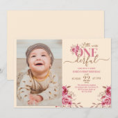 1E VERJAARDAG KLEINE MISS HEERLIJKE KAART (Voorkant / Achterkant)