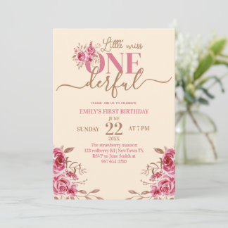 1E VERJAARDAG KLEINE MISS HEERLIJKE KAART