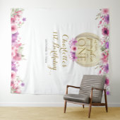 1e verjaardag Kleine Pompoen Bloem Foto Requisiet Wandkleed (In Situ (horizontaal))