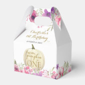 1e verjaardag kleine pompoen bloemetje dank u bedankdoosjes (Voorkant Zijde)