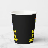 1e verjaardag: Kleurrijk, Leuk, Opwindend, Regenbo Papieren Bekers (Links)