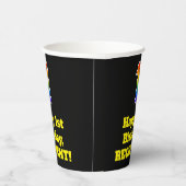 1e verjaardag: Kleurrijk, Leuk, Opwindend, Regenbo Papieren Bekers (Rechts)