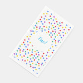 1e Verjaardag Kleurrijke Confetti Stippen Servet (Hoek)