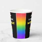 1e verjaardag: Kleurrijke regenboog # 1, de Naam v Papieren Bekers (Rechts)