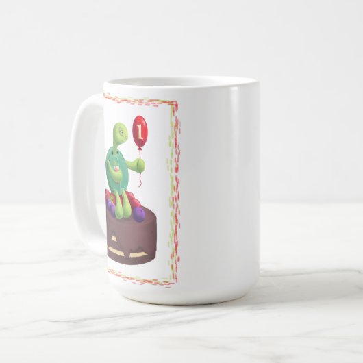 1e verjaardag  koffiemok (Voorkant links)