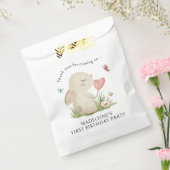 1e verjaardag konijn thema dank u bedankzakje (Gezegeld)