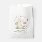 1e verjaardag konijn thema dank u bedankzakje (Voorkant)