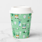 1e Verjaardag Laten we Par-t-shirt golffeest Papieren Bekers (Achterkant)