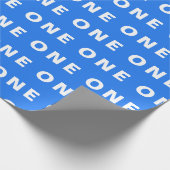 1e Verjaardag Leuk Blauw Boho Jongen Kinder Patroo Cadeaupapier (Hoek)