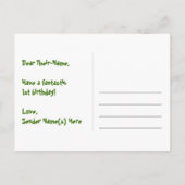 1e verjaardag - Leuk vuurwerkpatroon + Regenboog 1 Briefkaart (Achterkant)