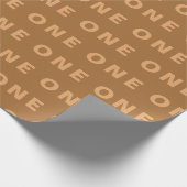 1e Verjaardag Leuke Terracotta Boho Baby shower Bo Cadeaupapier (Hoek)