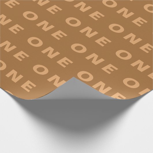 1e Verjaardag Leuke Terracotta Boho Baby shower Bo Cadeaupapier (Hoek)