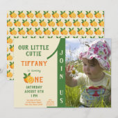 1e verjaardag Little Cute Oranje Birthday Kaart (Voorkant / Achterkant)