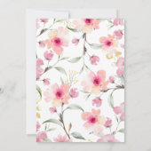 1e verjaardag Little Miss ONEderful Pink Floral Kaart (Achterkant)