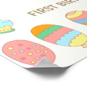 1e verjaardag . Luchtballonnen nummer 1. Poster (Hoek)