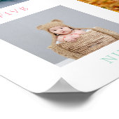 1e Verjaardag Maandelijks Fototeken Rainbow Butter Poster (Hoek)