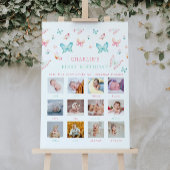 1e Verjaardag Maandelijks Fototeken Rainbow Butter Poster