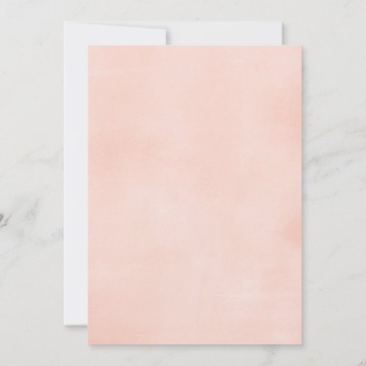 1e verjaardag meisje, blush roze goud bloemenelega kaart (Achterkant)