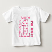 1e verjaardag meisje harten een jaar aangepaste na (Voorkant)