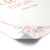 1e Verjaardag Meisje met boog Poster (Hoek)