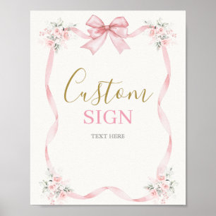 1e Verjaardag Meisje met boog Poster