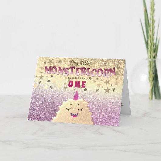 1e Verjaardag Meisje Monster (Voorkant)