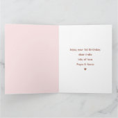 1e Verjaardag Meisje Roze Olifant Herfst Pompoen Kaart (Binnen)